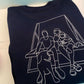 T-shirt met grote lijntekening